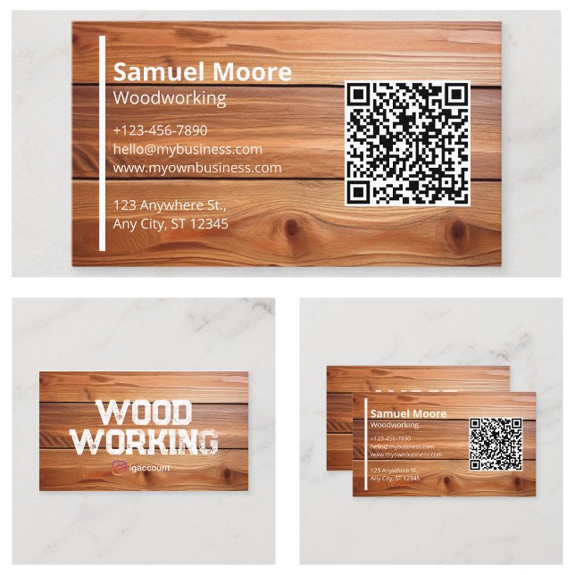 Carte De Visite Professionnel du travail du bois (Woodworking Professional Business Card
)