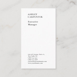 Carte De Visite Professionnel élégant blanc minimaliste moderne