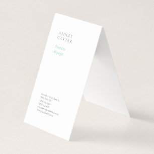 Carte De Visite Professionnel élégant bleu minimaliste moderne