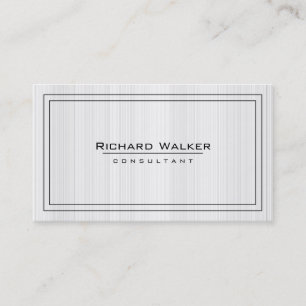 Carte De Visite Professionnel élégant Boarder en bois blanc clair