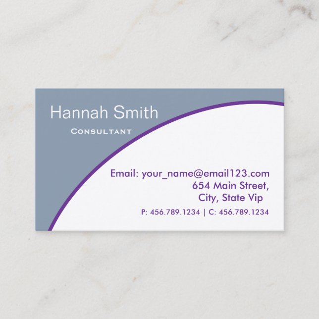 Carte De Visite Professionnel Élégant Consultant moderne (Devant)