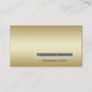 Carte De Visite Professionnel élégant contemporain clair or