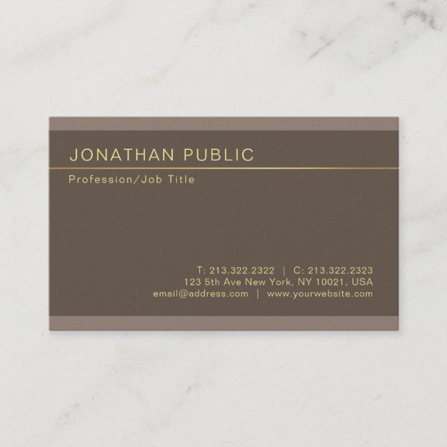 Carte De Visite Professionnel Elégant Creative Pearl Finish Luxe (Devant)