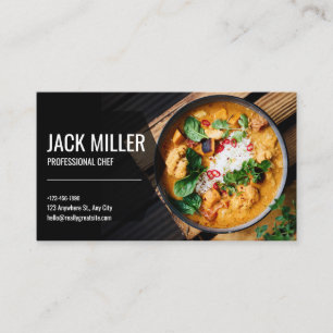 Carte De Visite Professionnel Élégant Cuisine personnelle