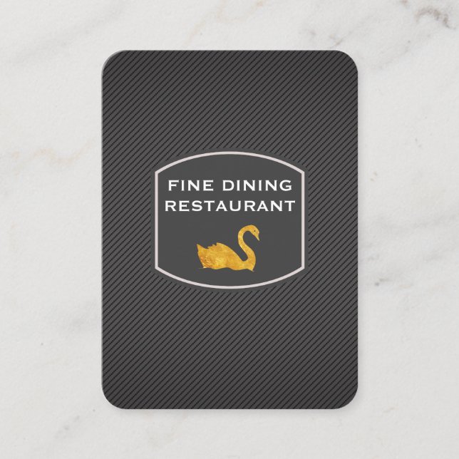 Carte De Visite Professionnel élégant / Cygne d'or (Devant)