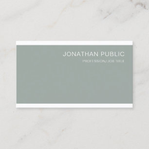 Carte De Visite Professionnel Elegant Green Clean Design Luxe