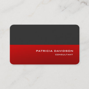 Carte De Visite Professionnel élégant Gris Rouge Moderne Élégant