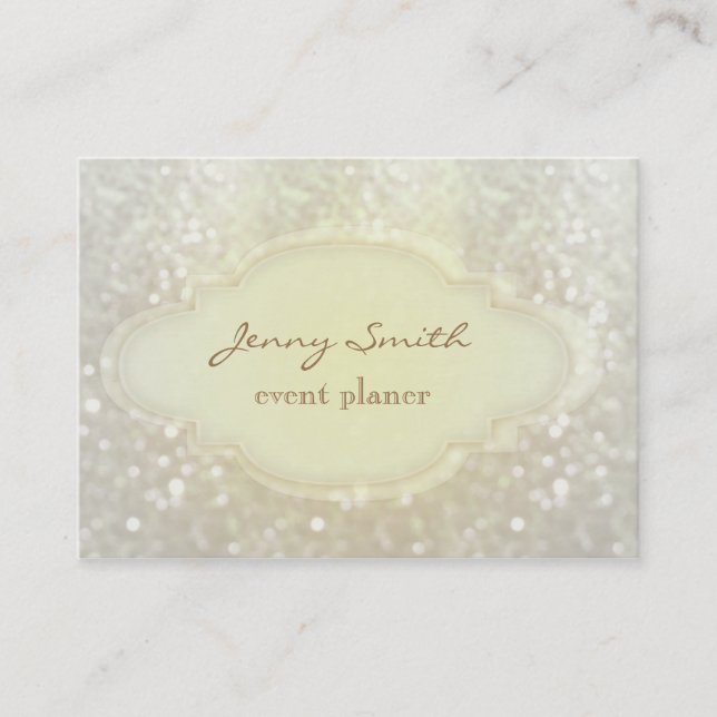 Carte De Visite Professionnel élégant luxe parties scintillant de  (Devant)