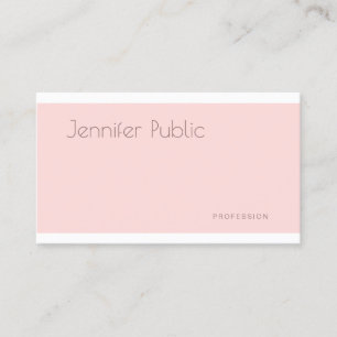 Carte De Visite Professionnel Élégant Moderne Nettoyant clair rose