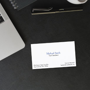 Carte De Visite Professionnel Élégant Moderne Simple Blanc Personn