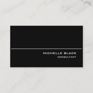 Carte De Visite Professionnel élégant noir blanc moderne élégant