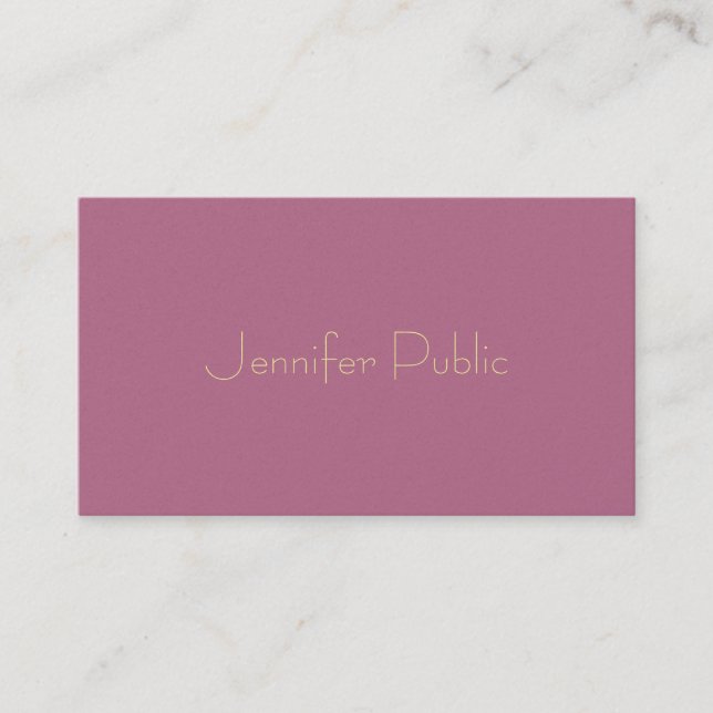 Carte De Visite Professionnel Elegant Rose Pearl Finish Luxe (Devant)