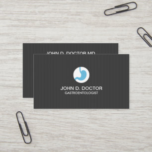 Carte De Visite Professionnel en gastrologie ou gastrologue gris f
