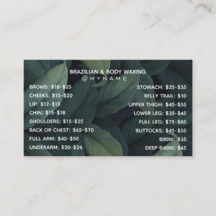 Carte De Visite Professionnel et Chic pour brésilien et cirage cor