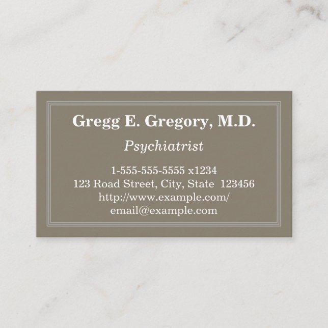 Carte de visite professionnel et simple de (Devant)