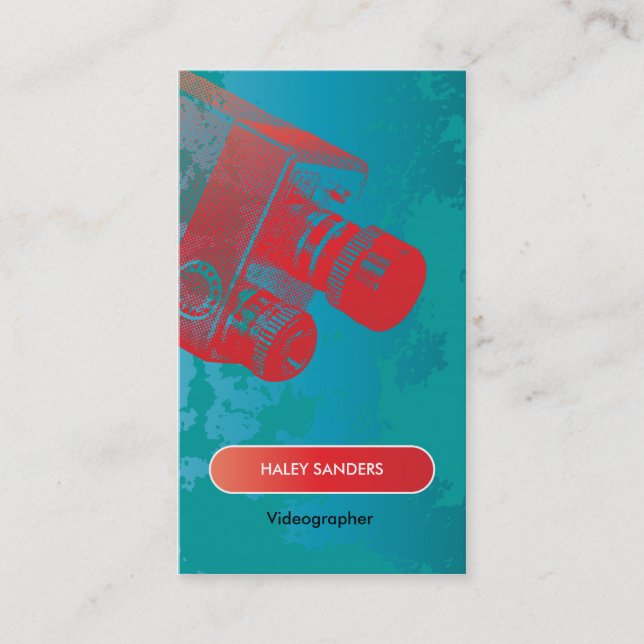 Carte De Visite Professionnel Filmaker de médias (Devant)