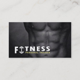 Carte De Visite Professionnel Fitness Personal Trainer Dumbbell