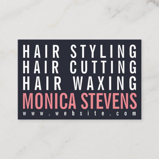 Carte De Visite Professionnel géant audacieux à la mode moderne (Devant)