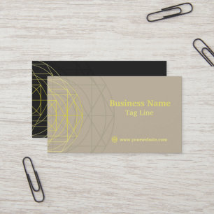 Carte de visite professionnel géométrique noir/jau