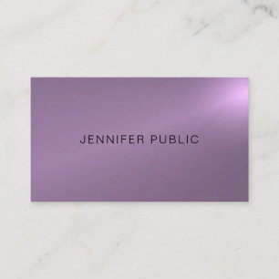 Carte De Visite Professionnel Glam Elegant Purple Elite Luxe