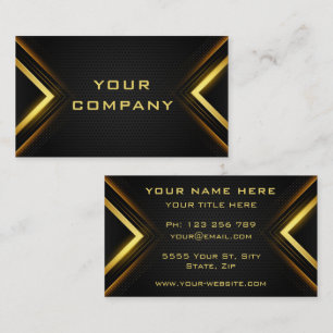 Carte de visite professionnel Gold Black