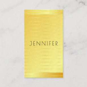 Carte De Visite Professionnel Gold Look Moderne Modèle élégant