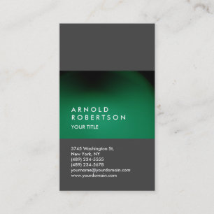 Carte de visite professionnel Green Grey Personnal