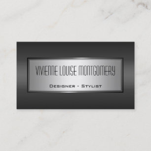 Carte de visite professionnel gris moderne de