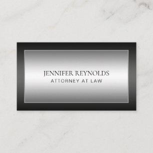 Carte De Visite Professionnel Gris Noir Blanc Élégant