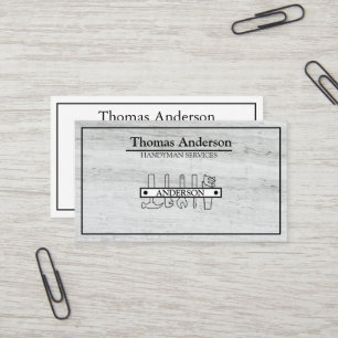 Carte De Visite Professionnel Handyman Réparation à domicile Busin