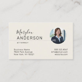 Carte De Visite Professionnel (INSÉRER UNE PHOTO) UNISEX -