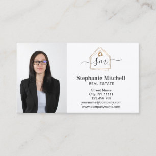 Carte De Visite Professionnel Insertion Photo Immobilier Realtor