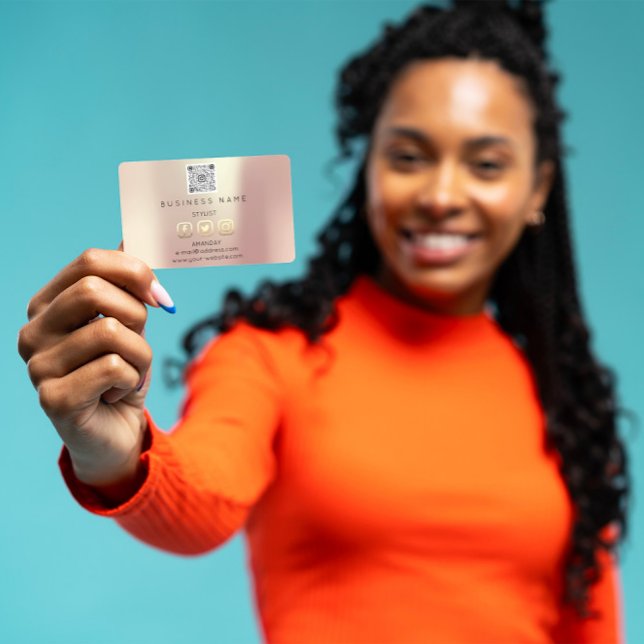 Carte De Visite Professionnel Lashes Bros Maquillage Logo Rose Soc (Créateur téléchargé)