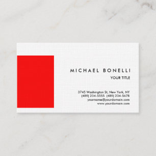 Carte de visite professionnel Linen Red Stripe