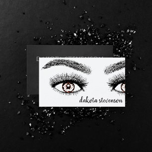 Carte De Visite Professionnel maquillage   Yeux Brown en ambre noi