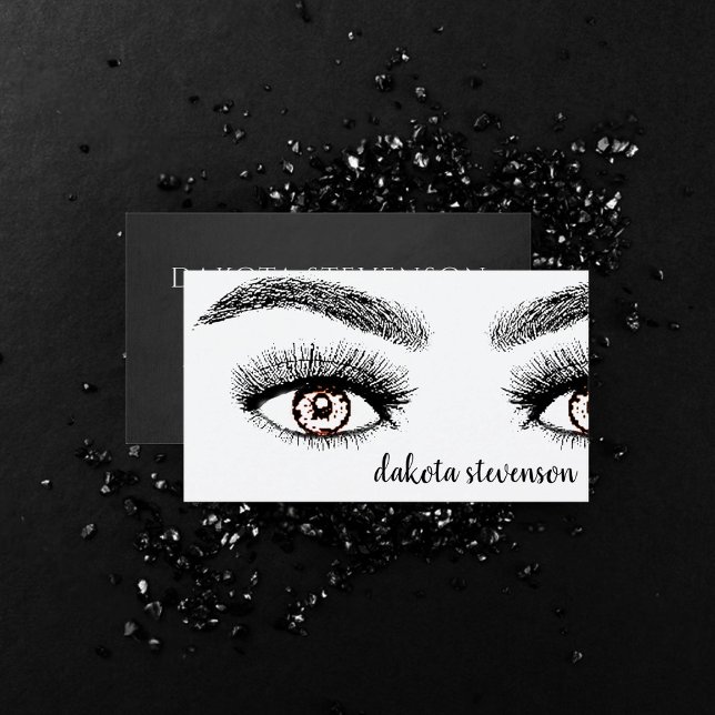 Carte De Visite Professionnel maquillage | Yeux Brown en ambre noi (Créateur téléchargé)