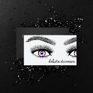 Carte De Visite Professionnel maquillage Yeux violets violets no