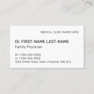 Carte de visite professionnel Médicale