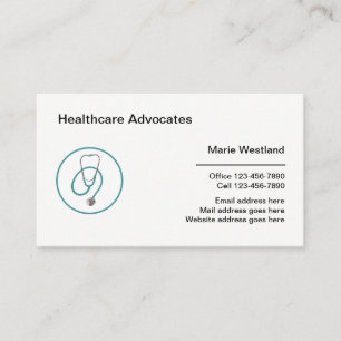 Carte De Visite Professionnel Médicale Healthcare Advocate