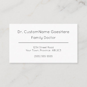 Carte de visite professionnel Médicale simple