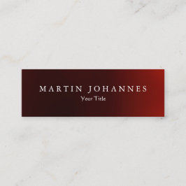 Carte de visite professionnel mince et rouge foncé