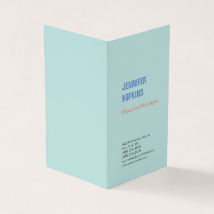 Carte De Visite Professionnel minimaliste bleu moderne