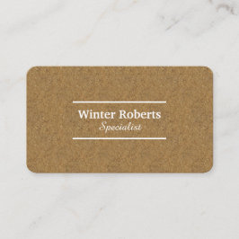Carte De Visite Professionnel minimaliste du papier kraft brun