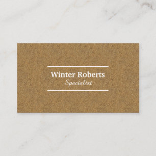 Carte De Visite Professionnel minimaliste du papier kraft rustique
