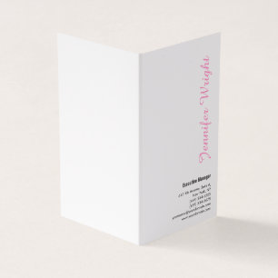 Carte De Visite Professionnel minimaliste féminin sobre élégant