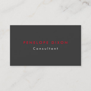 Carte De Visite Professionnel minimaliste gris gris minimaliste