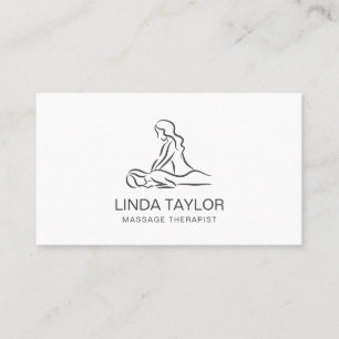 Carte De Visite Professionnel minimaliste Massage Thérapiste Entre