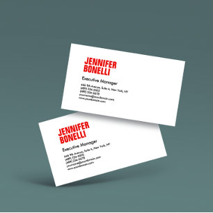 Carte De Visite Professionnel minimaliste moderne en blanc