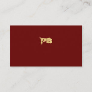 Carte De Visite Professionnel minimaliste moderne Gold Red