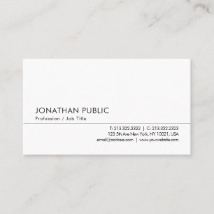 Carte De Visite Professionnel minimaliste moderne Modèle tendance